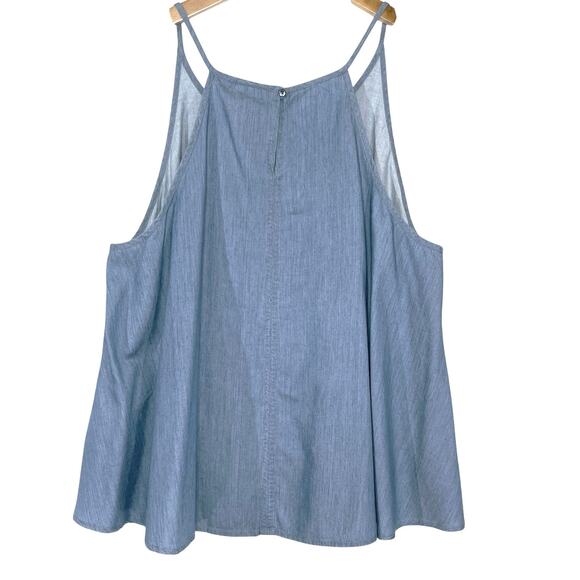 NWT AG Women’s Blue Chambray Lexi Trapeze Swing Tank size large - Picture 5 of 6